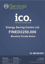 Energy Saving Centre Monetary Penalty Notice as issued by the ICO