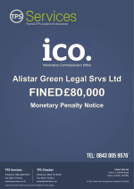Alistar Legal fined £80000 by the ICO