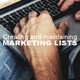 Creating and using marketing lists