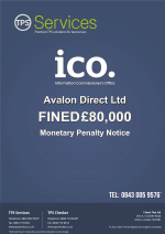Avalon Direct Ltd fined £80000 by the ICO